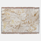 Chique, elegante crèmes & lederen bloem textuur lo deken (Voorkant)