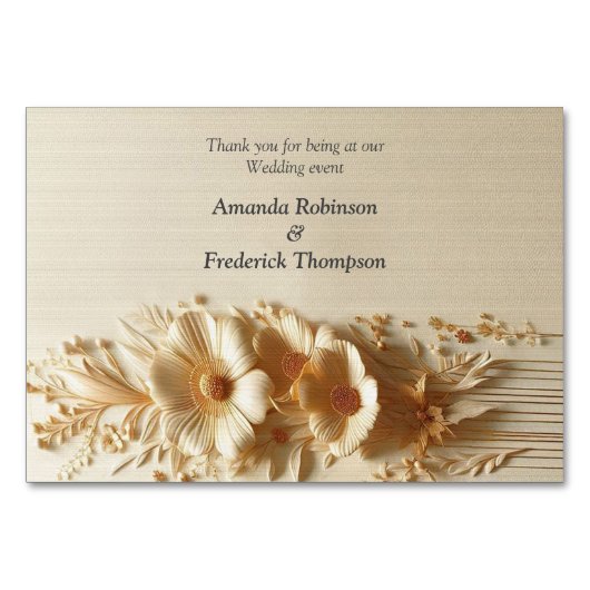 Chique, elegante crèmes & lederen bloem textuur lo kaart (Achterkant)