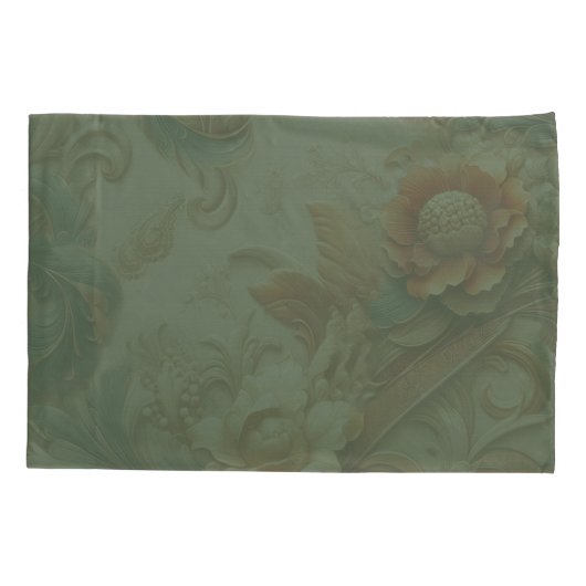 Chique, elegante crèmes & lederen bloem textuur lo kussensloop (Achterkant)