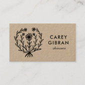 Chique Elegante Daisy Line Drawing CUSTOM Logo Kra Visitekaartje (Voorkant)