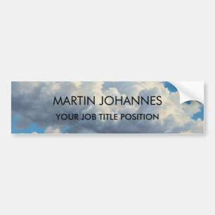 Chique Elegante Eenvoudige Stijlvolle Blauwe Lucht Bumpersticker