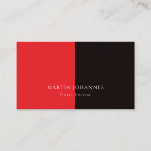 Chique Elegante Eenvoudige Stijlvolle Rood Zwart M Visitekaartje