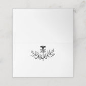 Chique Elegante Eenvoudige Zwart & Wit Lelie Line  Plaatskaartje (Buitenkant ongevouwen)