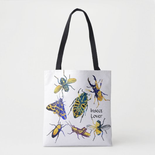Chique elegante entomologie insectenliefhebber tote bag (Voorkant)