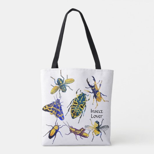 Chique elegante entomologie insectenliefhebber tote bag (Achterkant)