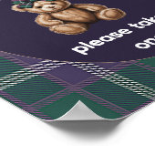 Chique Elegante Fantasie Beer Favor Bord Poster (Hoek)