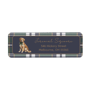 Chique Elegante Fantasie Hond thema retouradreslab Etiket