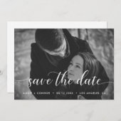 Chique Elegante Fotokaart Save The Date (Voorkant / Achterkant)