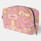 Chique elegante girly faux Glitter roos goud Toilettasje (Rechterhoek)