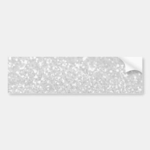 chique elegante glamour Witte Nep Glitters Bumpersticker