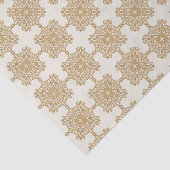 Chique Elegante Gouden Barok Ornament Patroon Tissuepapier (Detail)