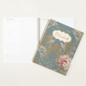Chique Elegante Gouden Damastrozen Planner (Display)