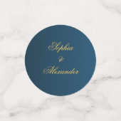 Chique Elegante Gouden Kerstboom Monogram Bruiloft Confetti (Kleine voorkant)