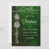 Chique elegante groene ornamenten Kerst Kaart (Voorkant)