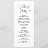 Chique Elegante Kalligrafie Script Huwelijksceremo Programmakaart (Achterkant)