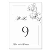 Chique elegante klaproos minimalist  kaart (Voorkant)