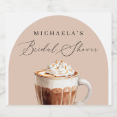 Chique Elegante Liefde Is Een Koffee Bruidscadeauf Sparkling Wijnetiket (Enkel label)