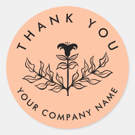 Chique Elegante Lily ORDER DANK U OP MAAT Ronde Sticker (Voorkant)