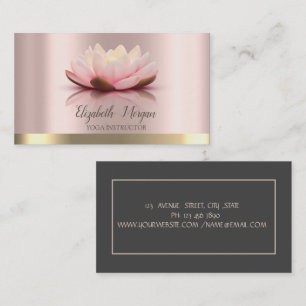 Chique Elegante Lotus Gouden Streep Yoga Instructe Visitekaartje