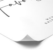 Chique Elegante Minimalistische Bruiloft Favoriete Poster (Hoek)