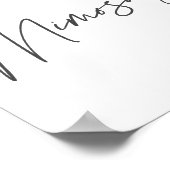 Chique Elegante Minimalistische Bruiloft Mimosa Ba Poster (Hoek)