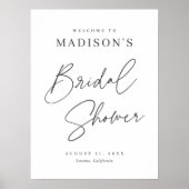 Chique Elegante Minimalistische Bruiloftsfeest Wel Poster (Voorkant)