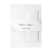 Chique & elegante minimalistische moderne bloemenb uitnodigingen wikkel (Voorkant Voorbeeld)