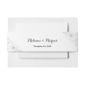 Chique & elegante minimalistische moderne bloemenb uitnodigingen wikkel (Voorkant Voorbeeld)