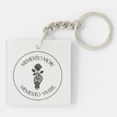 Chique elegante moderne eenvoudige stoïcijnse wijs sleutelhanger (Achterkant)