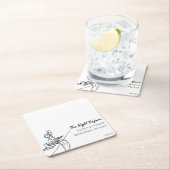 Chique Elegante Moderne Gepersonaliseerde Proefavo Kartonnen Onderzetters (Insitu)