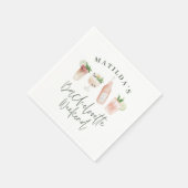 Chique elegante moderne waterverfdranken vrijgezel servet (Hoek)