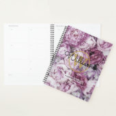 Chique Elegante Monogram Bloem Goud 2023  Planner (Display)