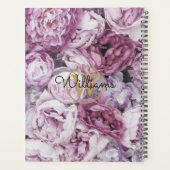 Chique Elegante Monogram Bloem Goud 2023  Planner (Achterkant)