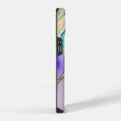 Chique Elegante Paarse Blauwe Marmer iPhone Hoesje (Rechterkant)