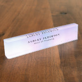 Chique Elegante Parel Achtergrond Naambordje (Zijkant)