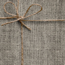 Chique Elegante Realistische Jute Rustieke Taupe B Cadeaupapier