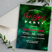 Chique elegante rode groene marmeren kunst Kerstmi Kaart