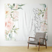 Chique elegante roze bloemstuk bruiloftsshower ach wandkleed (In Situ (horizontaal))