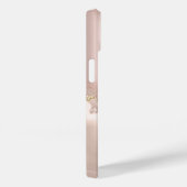 Chique Elegante Roze Gouden Glitter Marmer Case-Mate iPhone Case (Achterkant / Rechts)