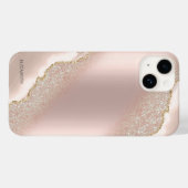 Chique Elegante Roze Gouden Glitter Marmer Case-Mate iPhone Case (Achterkant (horizontaal))
