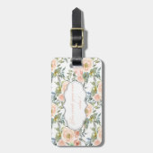 Chique Elegante Rozen, Motiverend Bericht  Bagagelabel (Voorkant verticaal)