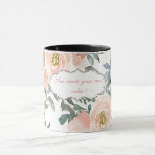 Chique Elegante Rozen, Motiverend Bericht Mok