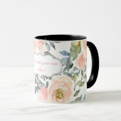 Chique Elegante Rozen, Motiverend Bericht Mok (Voorkant rechts)