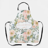Chique Elegante Rozen, Motiverend Bericht Schort (Voorkant)