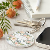 Chique Elegante Rozen, Motiverend Bericht Sleutelhanger (Voorkant Rechts)