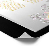 Chique Elegante Rozen Zilveren Bruiloft Poster (Hoek)