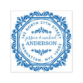 Chique elegante stijlvolle getrouwd paar retour ad  zelfinktende stempel