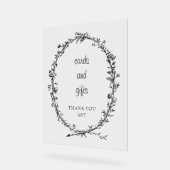 Chique elegante trouwkrans acryl bord (Hoek)