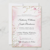 CHIQUE & ELEGANTE WATERVERF BLOEMIGE ABSTRACTE BRU KAART (Voorkant)