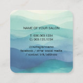 Chique Elegante Waterverf Navy Blue Beauty Salon Afsprakenkaartje (Achterkant)